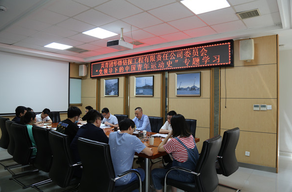 公司團委召開青年理論學習小組學習會 專題學習“黨領導下的中國青年運動史”