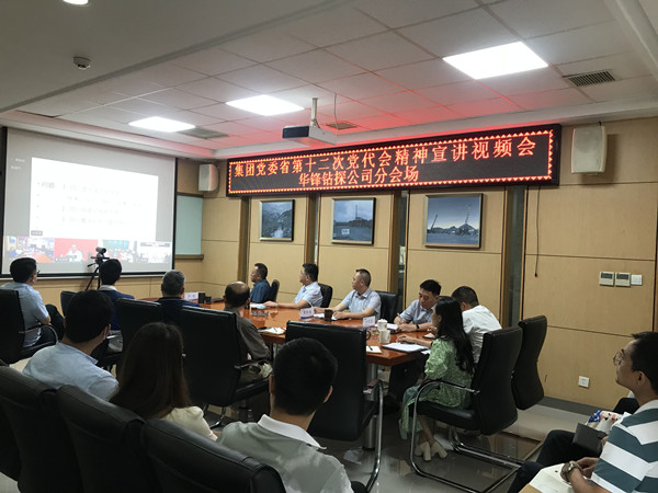 公司組織黨員干部集中參加集團黨委省第十二次黨代會精神宣講視頻會